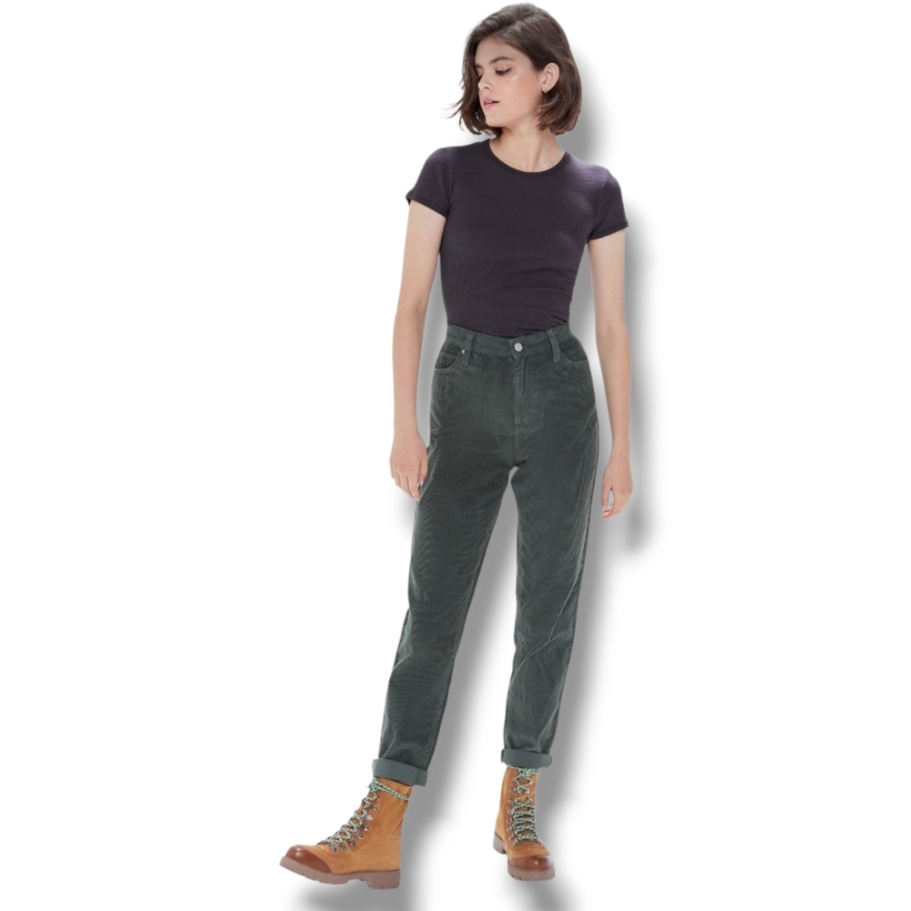 American Eagle Outfitters Dark Green Corduroy Ankle Pants